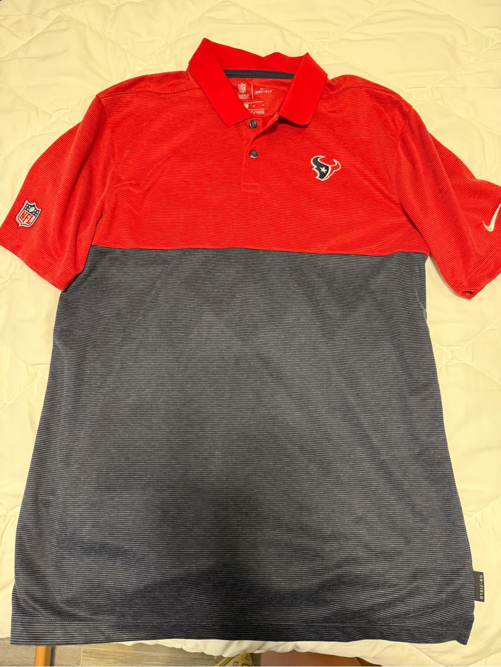 Nike Red and Navy Houston Texans Men’s Polo Shirt